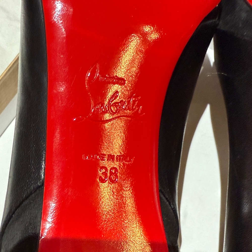 Christian Louboutin Black Patent Leather Heels - Picture 4 of 14